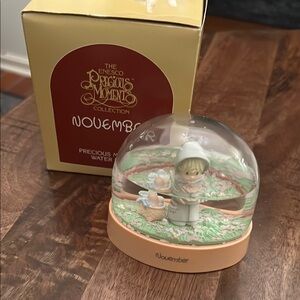 Precious Moments November Water Globe